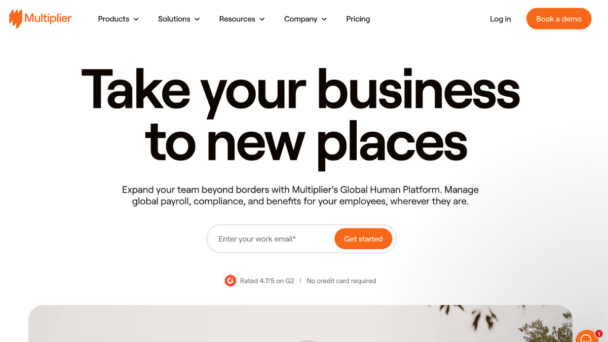 Multiplier homepage design