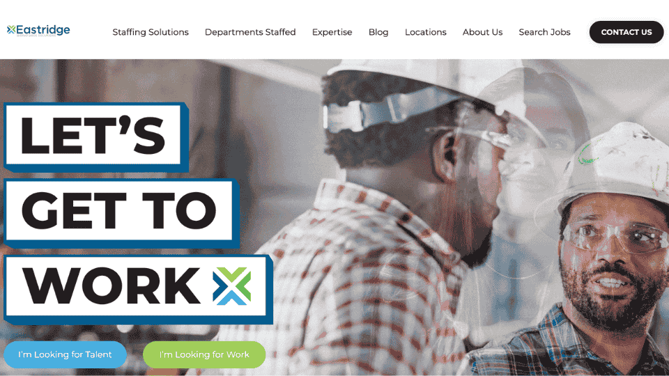 screenshot eastridge website about their offering