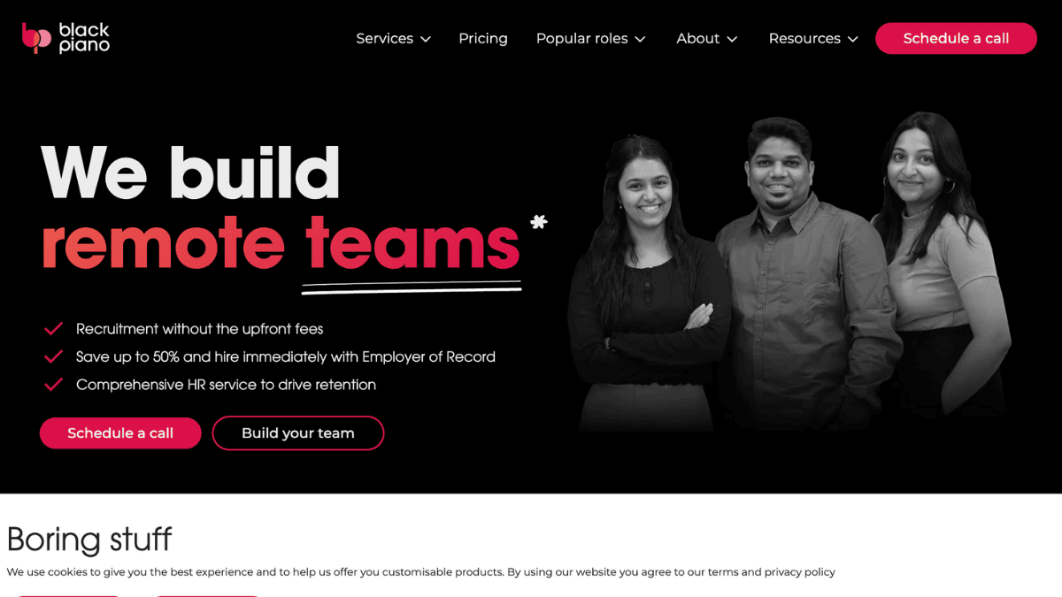 black piano website main products and overall impression of eor company