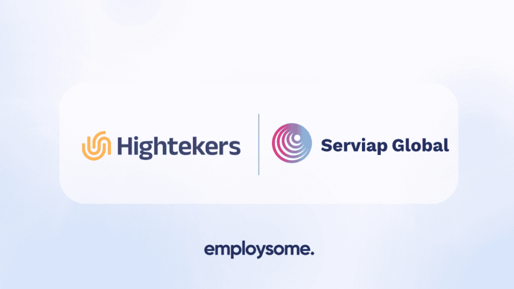 Cover page of the blog post showing the logo of Hightekers and Serviap Global