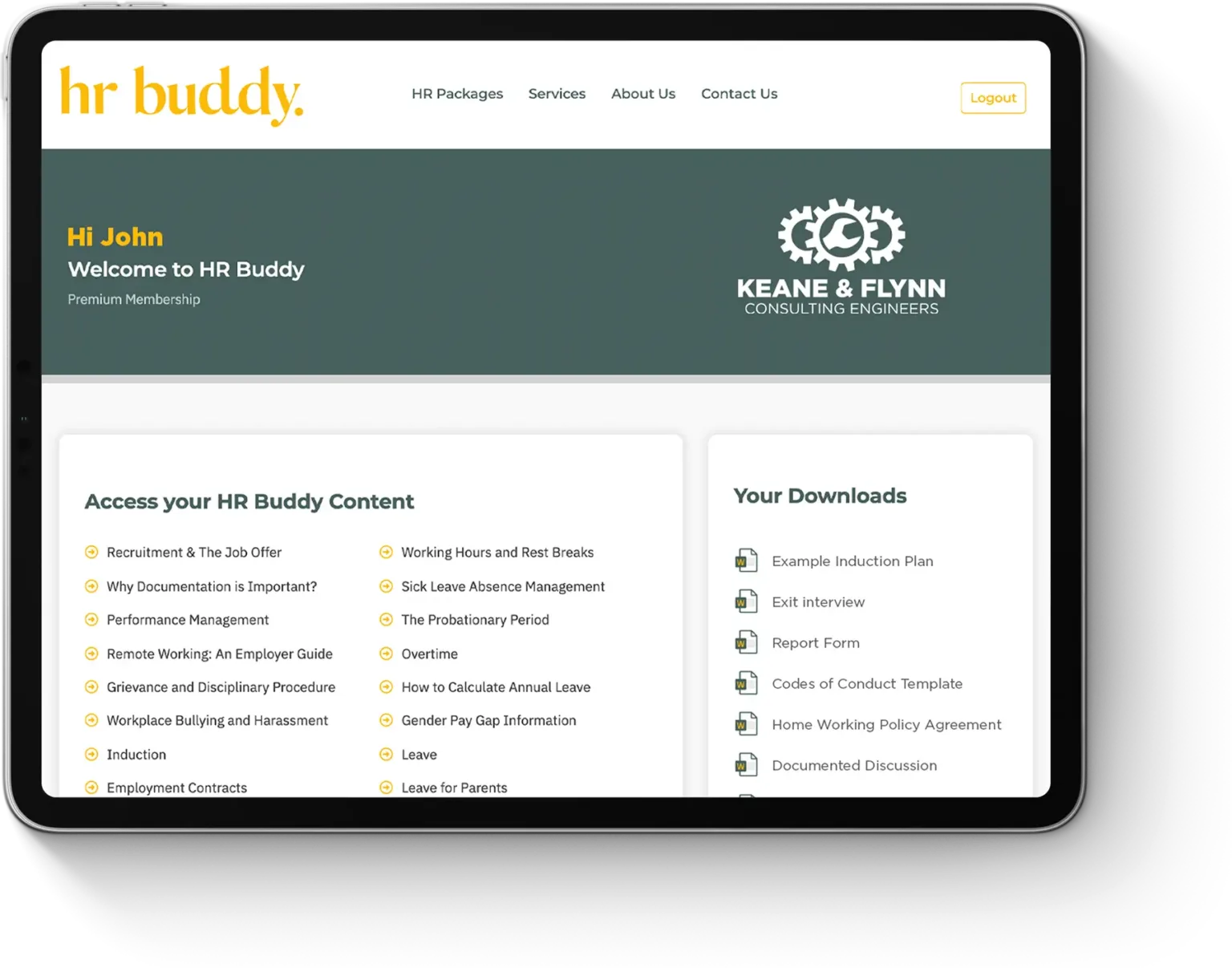 product design of HR buddy local irish eor
