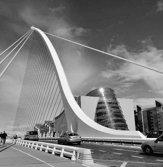 dublin in ireland bridge city view