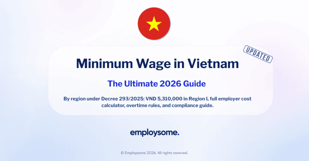 Minimum Wage in Vietnam 2026: Regions, Decree 293 & Costs
