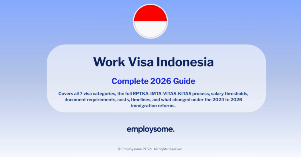 Work Visa Indonesia: 2026 Guide to KITAS, RPTKA & E33G