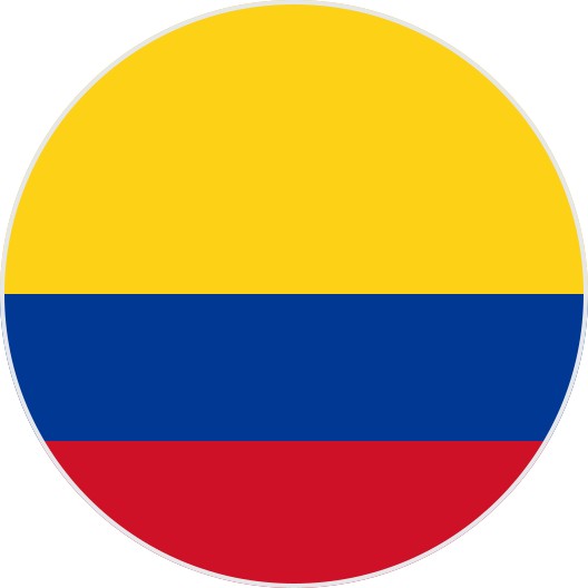 colombia flag round