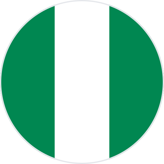 Nigeria flag round