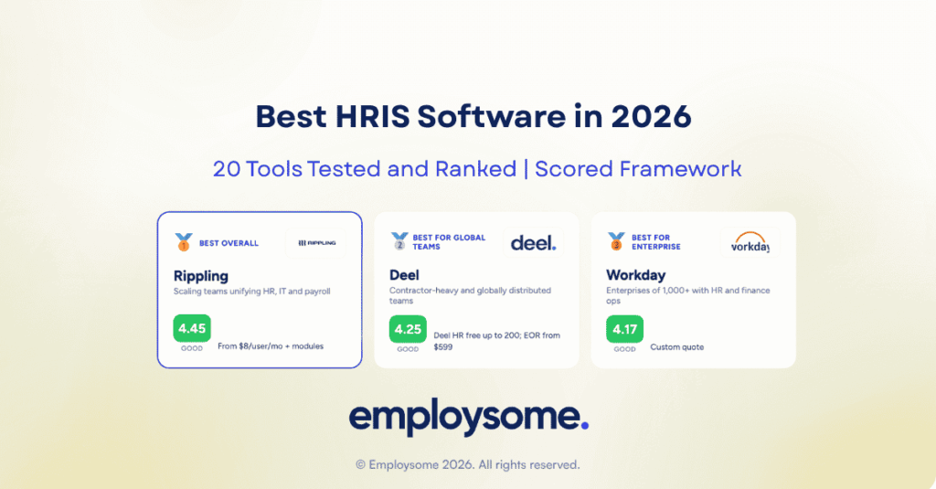 Best HRIS Software 2026: Top 20 HRIS Systems Ranked